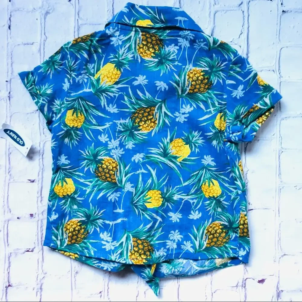 Old Navy Pineapple Print Blouse Sz 18-24M